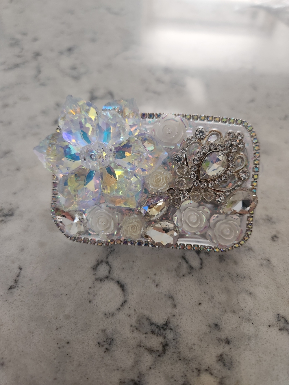 Crystal Yellow Floral Phone Clip